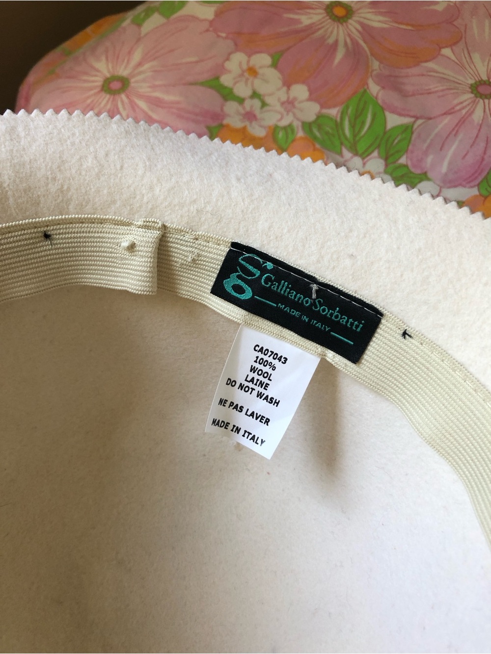 🍦Vintage Bucket Hat Cloche Galliano Sorbatti Made in Italy Real Fur Pom - Picture 11 of 13